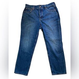 J. Crew Dark Medium Wash Premium Edition High Rise Straight Jeans